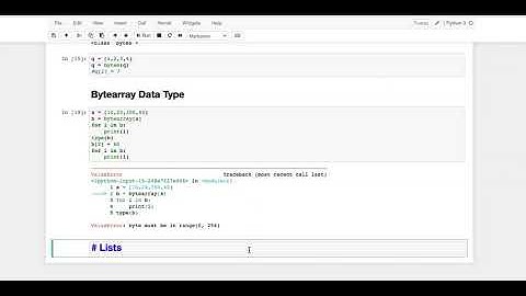 Bytes, ByteArray, Lists, Tuples in Python