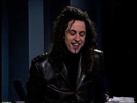 Sam Neill is interviewed by guest host Bob Geldof on TONIGHT LIVE (1993