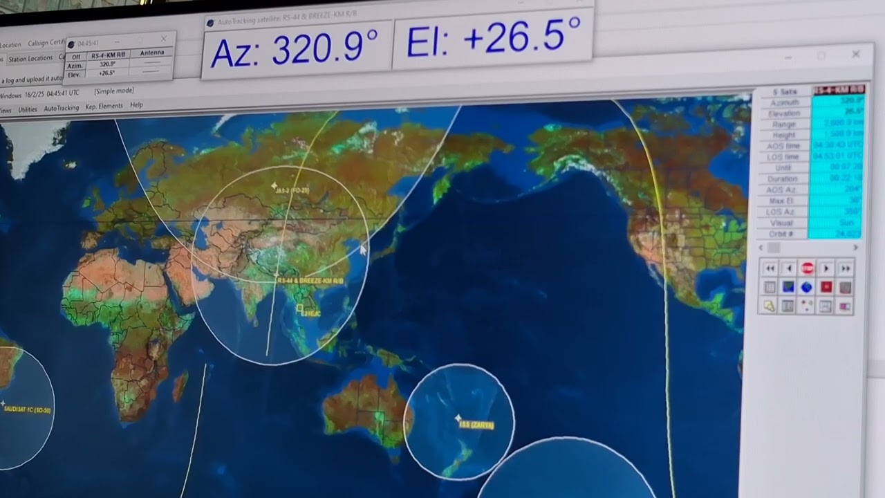 Thanks BV3CE ssb qso on Satellite DOSAAF-85 (RS-44) วันอาทิตย์ 16 FEBRUARY 2025