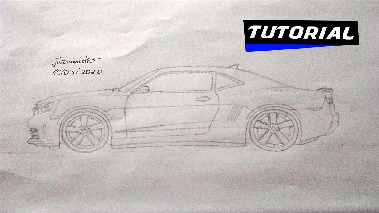 Como Desenhar Um Camaro Ss Passo A Passo Marcus Barbosa Auto Art