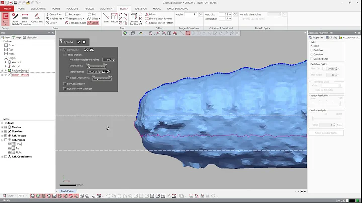 Reverse Engineering Artificial Worm in Geomagic Design X - Timelapse