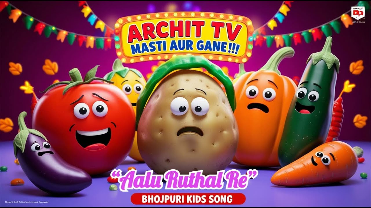 “आलू रूठल रे 🥔 | Bhojpuri Kids Song | Funny Vegetables Cartoon | Archit TV – Masti Aur Gane”