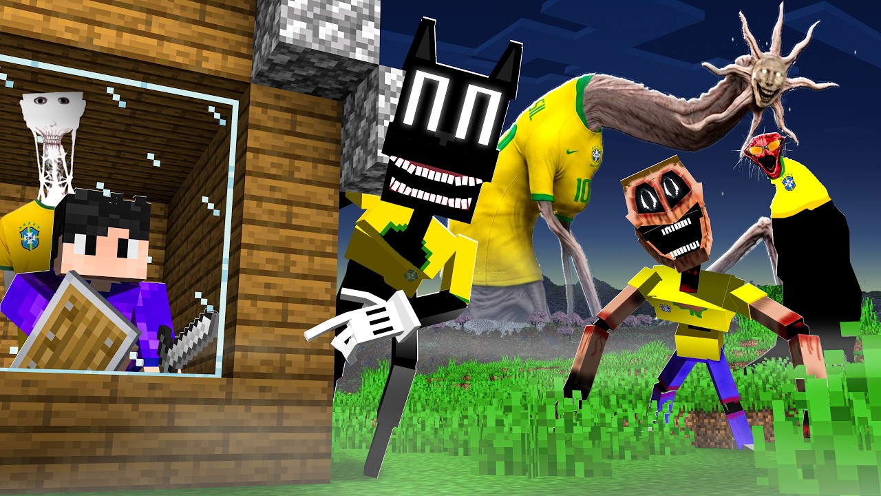 Instalei 5 Mods De Terror DUBLADOS No Meu Mundo…
