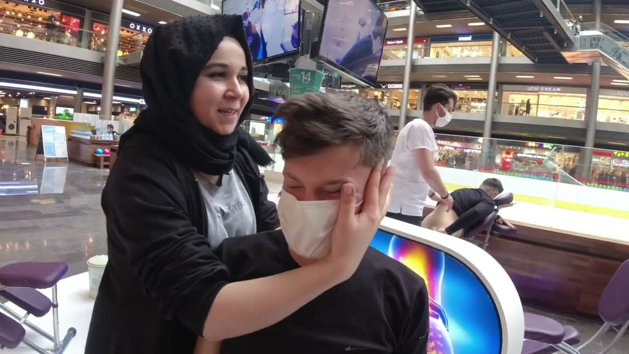 ''LADY ZEYNEP''asmr chair massage &NECK-BACK CRACK& back, neck, arm, gripes, shoulder, elbow massage