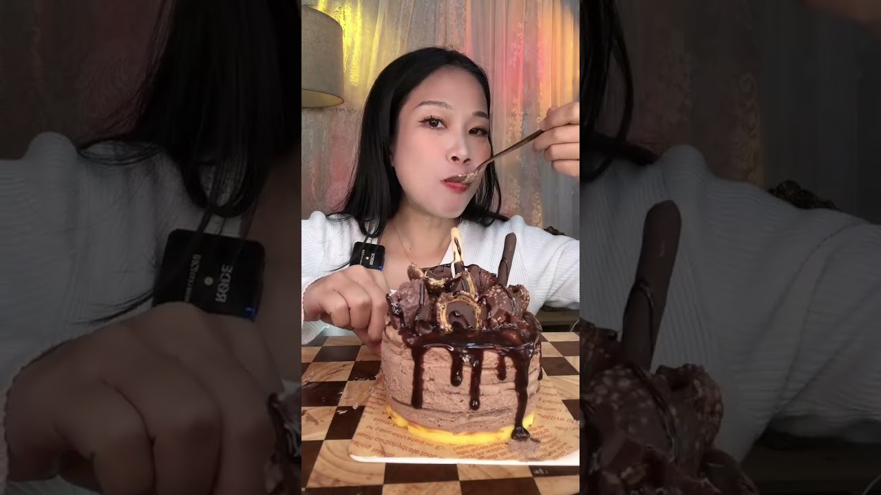 ASMR Mukbang ,Creamy Cake Dessert chocolate cake dessert recipes BaoBaoMukbang #cake #asmr #eating