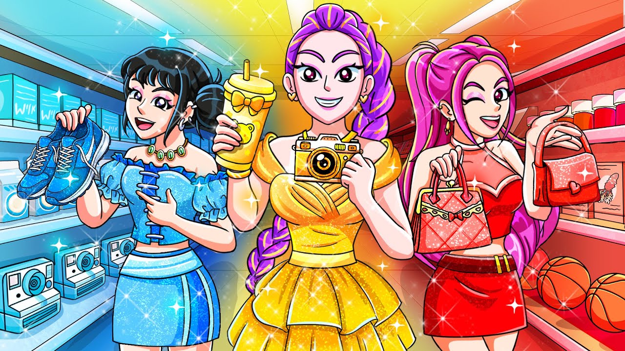 BUYING EVERYTHING IN ONE COLOR For SAJA BOYS | KPop Demon Hunters Animation