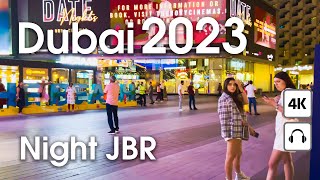 Dubai  Night JBR (Jumeirah Beach Residence) [ 4K ] Walking tour