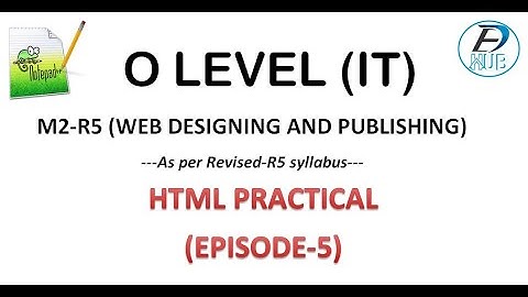 Episode-5||Anchor Tag Part-1|HTML Practical for Beginners||NIELIT O Level Web Designing & Publishing