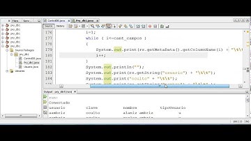 Tutorial JAVA, netbeans 7.2.1 obtener metainformación de una consulta