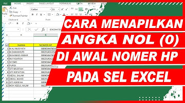 Cara Menampilkan Angka Nol (0) Di Awal NOMER HP Pada Sel Excel