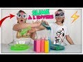 Blindfolded backwards slime challenge  slime  laveugle et  lenvers 