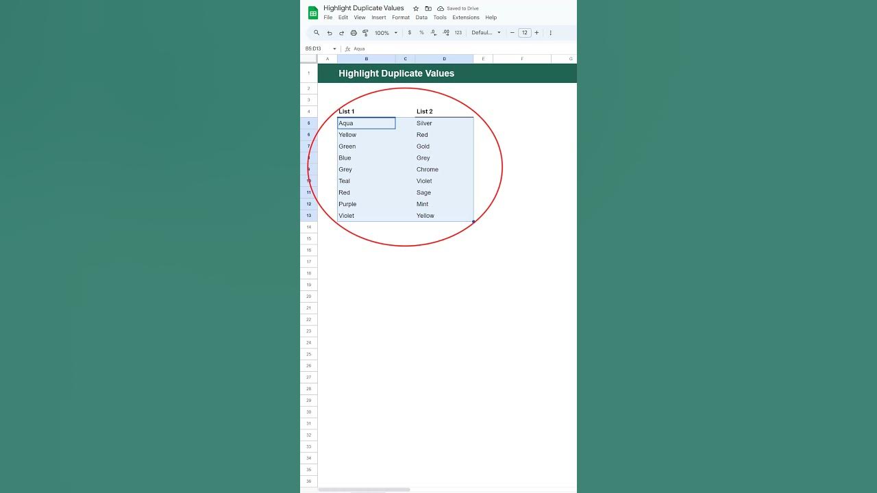highlight-duplicate-values-in-google-sheets-shorts-youtube