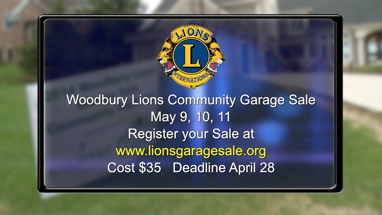 Woodbury Lions 2019 Community Garage Sale - YouTube