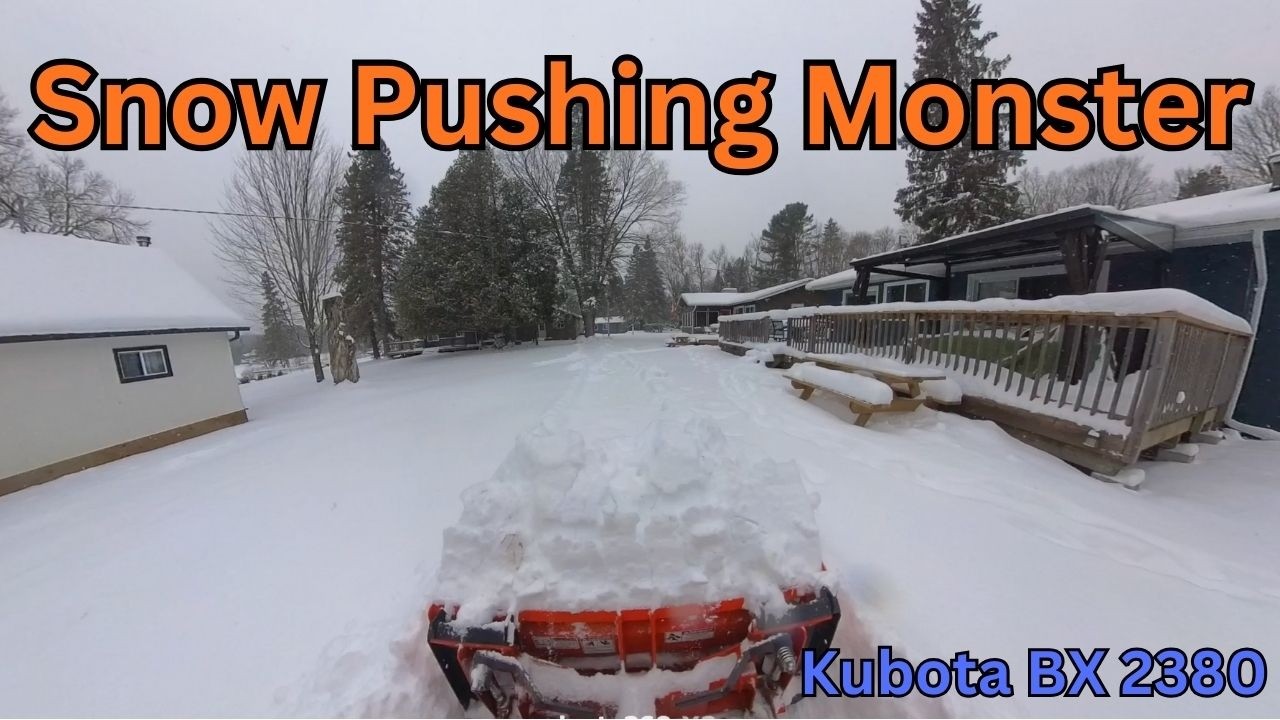 Plowing paths with my Kubota BX2380 and Landpride Snowpusher