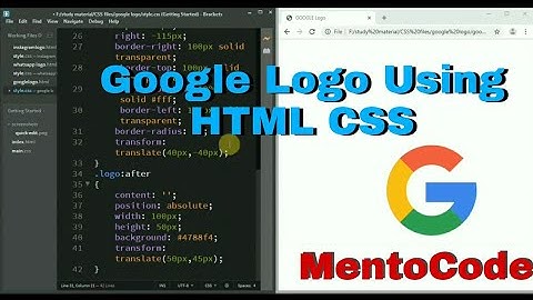 Design Google Logo Using HTML CSS || MentoCode || Google Logo