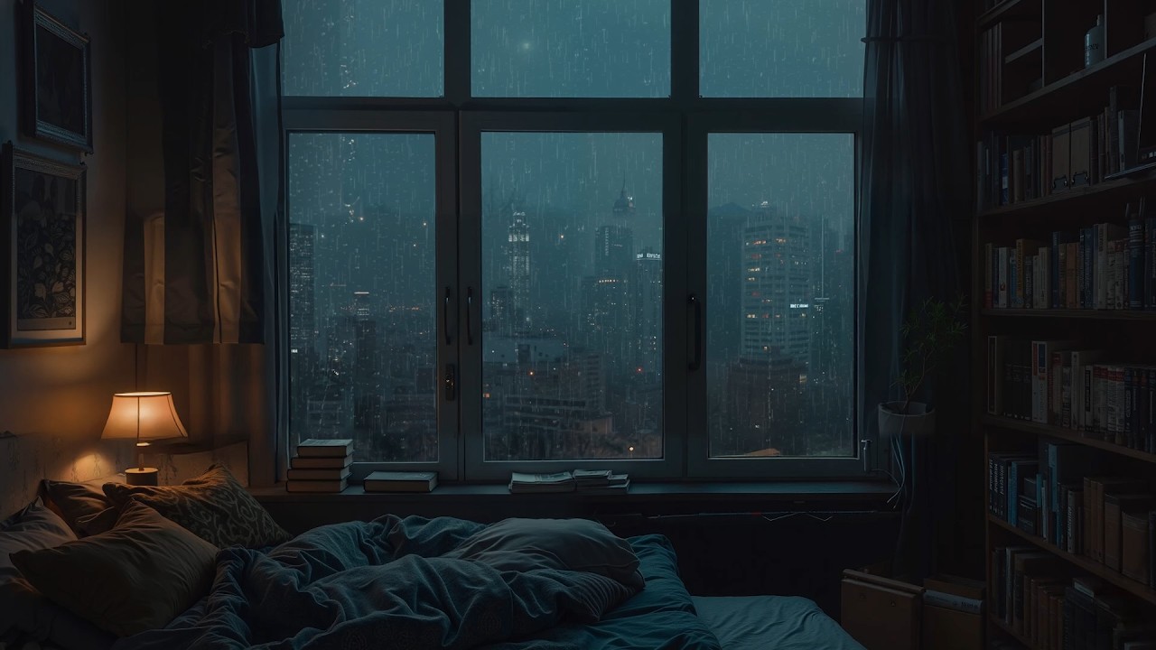 A Quiet Rainy Night in the Black Forest 🌲 Deep Rain Sounds, Fireplace Glow & Peaceful Sleep