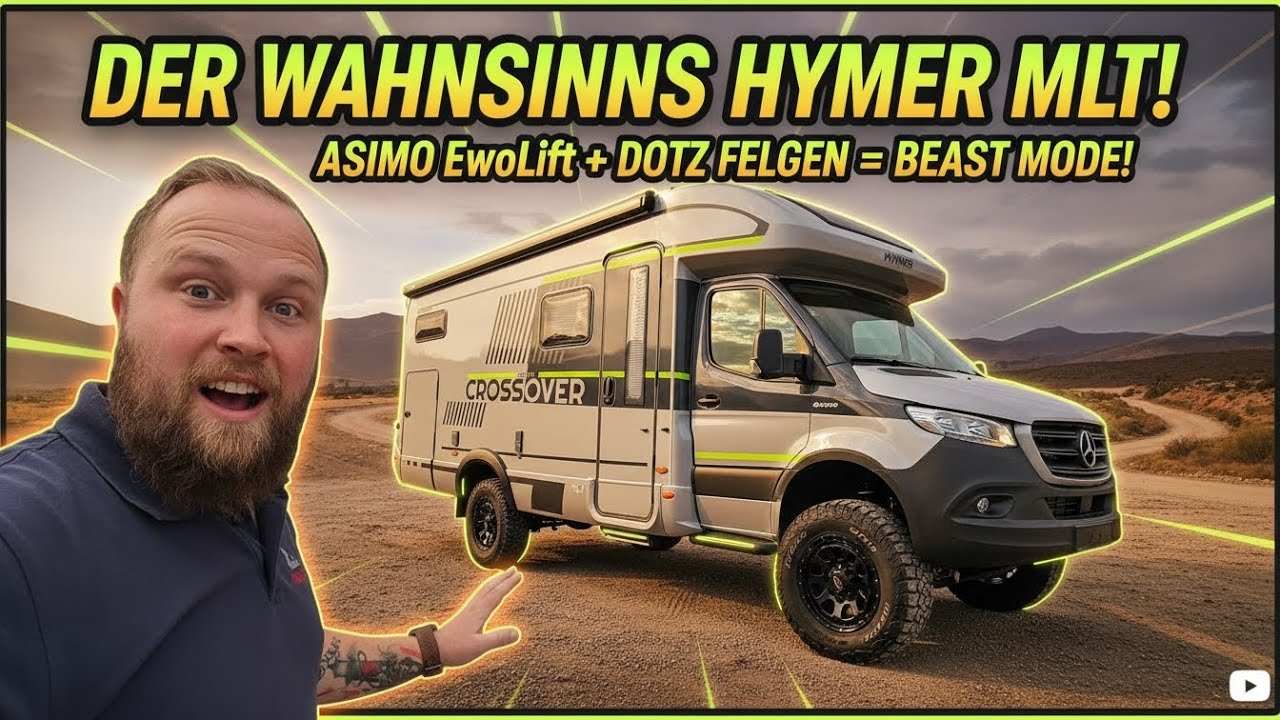 Hymer MLT 4x4 2025, 4700kg Auflastung, Asimo Ewolift Hubstützen, Dotz 16" Felge + Hofrunde