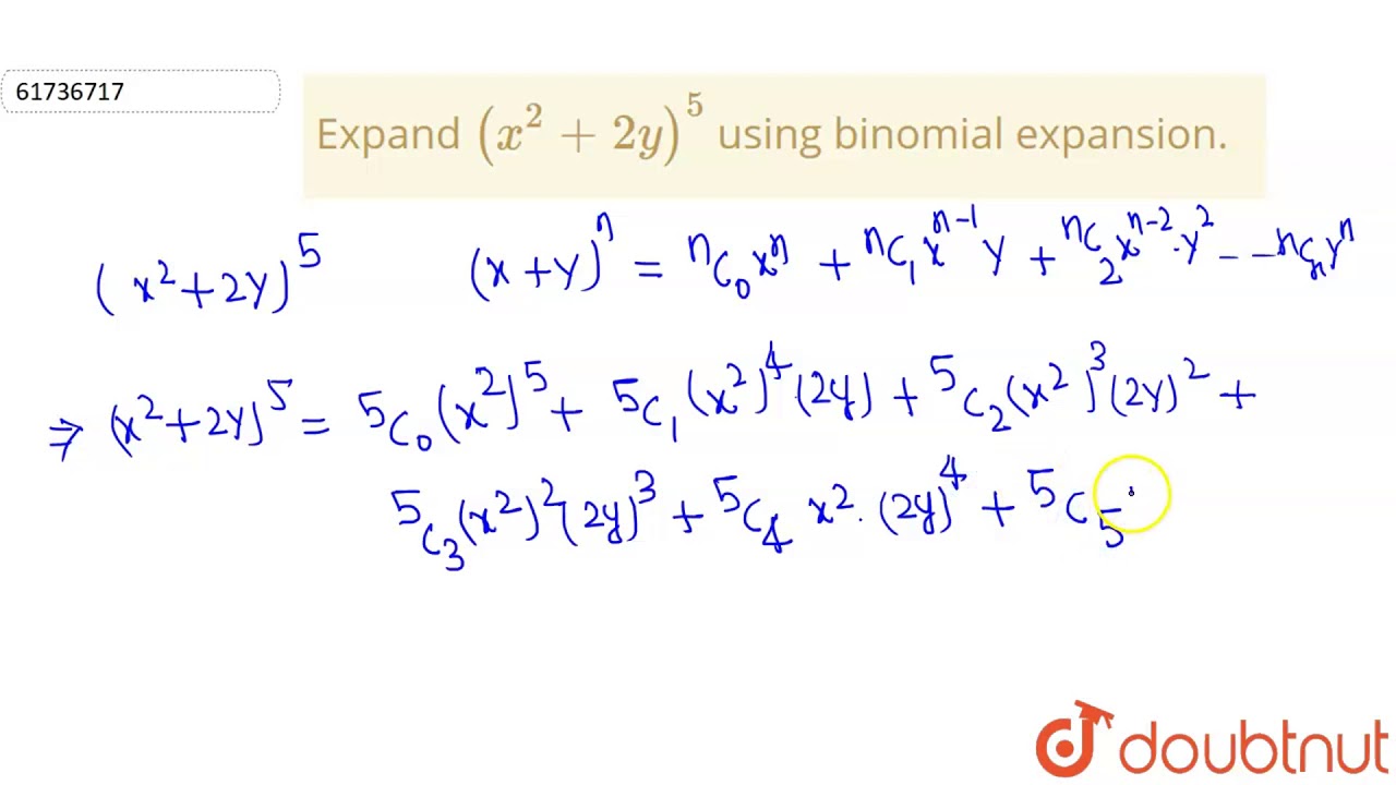 Expand X 2 2y 5 Using Binomial Expansion Youtube