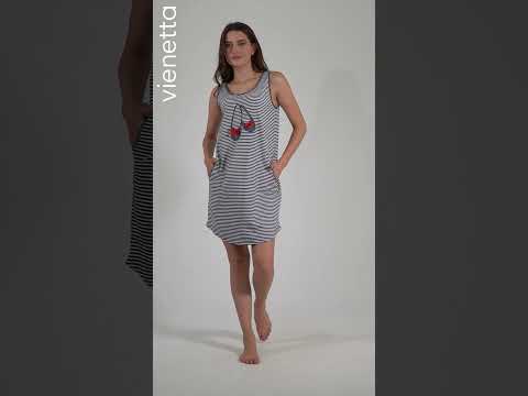 Купить Бавовняна домашня туніка для жінок VIENETTA 6050771164 в Украина в Lingerie.ua - Одяг для дому та відпочинку, Відео 1