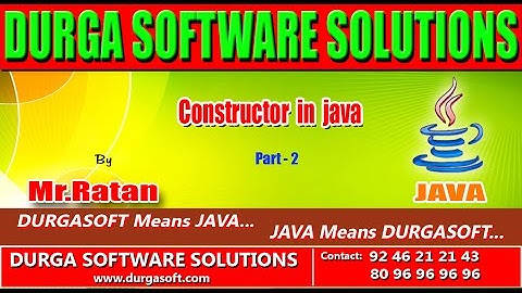 Corejava - Basics - Constructors in java Part- 2