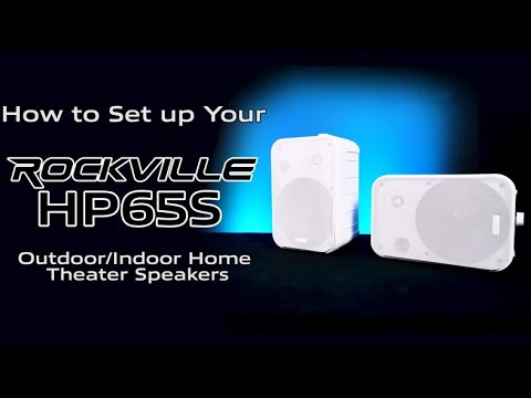 2 Rockville HP65S-8 6.5 Outdoor/Indoor Home Theater Speakers w/Swivel Bracket 