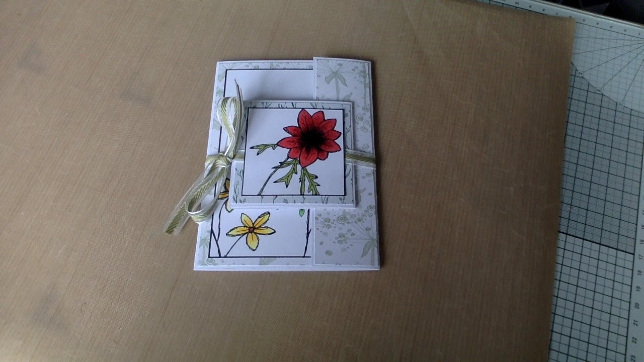 Angela's Craft Hut Live Workhop - Mini Card Topper Card