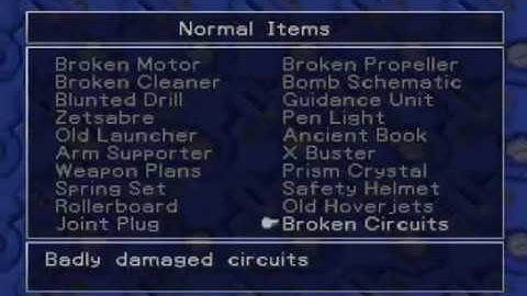 MegaMan Legends: Cheat Codes - Have All Normal Items [PS1]