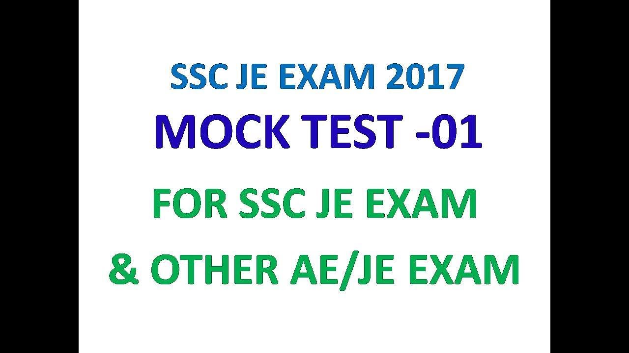 SSC JE EXAM CIVIL 2017 MOCK TEST 01 YouTube