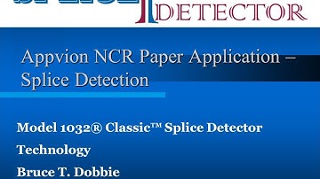 Model 1032 Classic® Splice Detector™ Installation; NCR PAPER* brand carbonless paper.