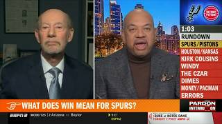 Pardon the Interruption | Michael Wilbon reacts to Spurs top Pistons 114-103 as Vassell, Wemby star