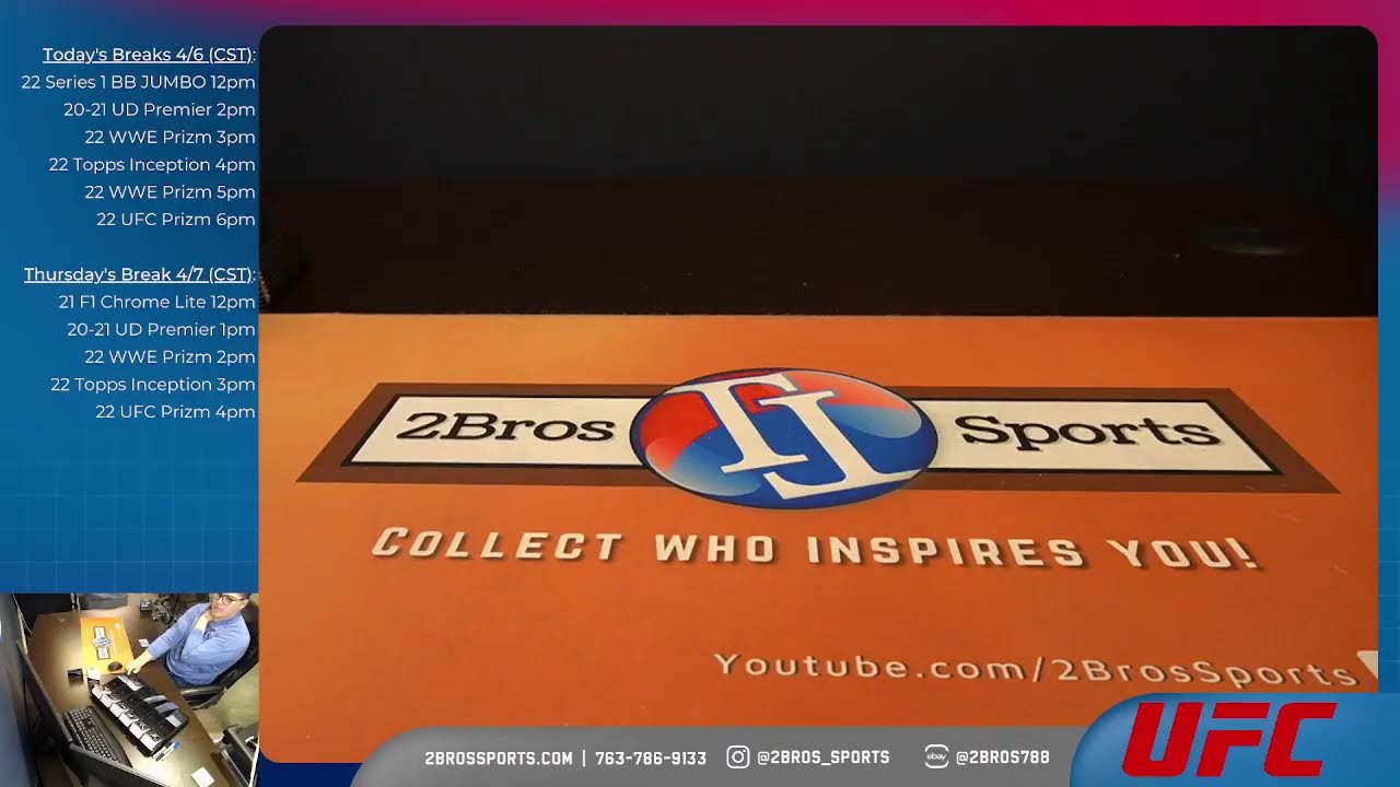 22 UFC Prizm 3 Hobby Box Quarter Case Break 4/6 6pm CST -