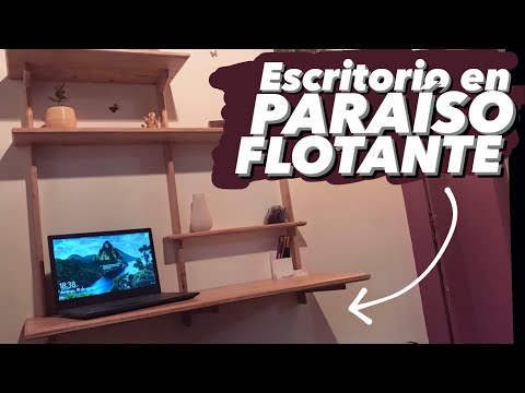 Escritorio en Madera Natural de PARAISO y FLOTANTE...