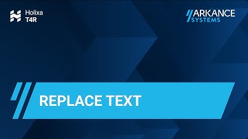 Holixa T4R (EN) - Replace Text