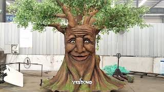3‑Meter‑Tall Interactive Animatronic Talking Tree, Animatronic Fairy‑tale Tree Prop For Theme Park