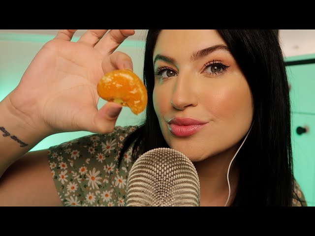 ASMR - PROVANDO FRUTAS CARAMELIZADAS! 🍓🍊🍇