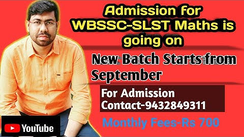 Admission for New BATCH of WBSSC SLST Mathematics for IX-X & XI-XII is going on | Contact 9432849311