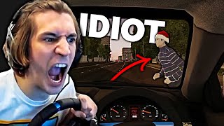 xQc Plays With a Wheel For the First Time - RAGE COMPILATION