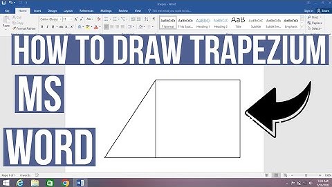 How to Draw Trapezium in MS Word | Insert Trapezium in MS Word | Geometrical shapes in MS Word