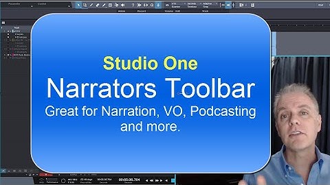 Studio One Narrators Toolbar (Lite) - FREE Tools