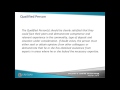 The role of the qualified person