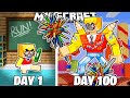 I survived 100 days as mister delight in minecraft