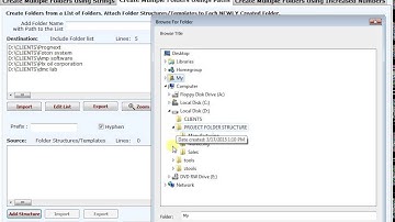 Create multiple folders or folder structures  from plain text files containing folder paths