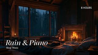 Rain Sounds for Sleep | Piano Sleep Music in a Cozy Cabin | 8 Hours screenshot 5