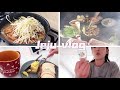 제주일상vlog 마라쌀국수 만들어 먹고, 마당에서 고기파티(🍊귤을 구워먹는다고?) 푸른밤소주잔, 오픈샌드위치