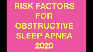 The Risk Factors For Obstructive Sleep Apnea OSA Symptoms & Signs You have it The Facts CPAP Advice
