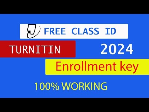 Turnitin class id and enrollment key free 