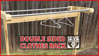 Making a Double Sided Clothes Rack For Yard Sale. We needed a clothe rack for our yard sale. It really worked out great. Now I 