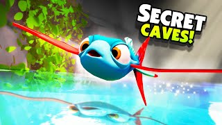 Escaping The SECRET CAVE LAB As FLYING FISH! - New I Am Fish Gameplay