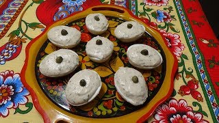 НОВОГОДНЯЯ ЗАКУСКА! ЯЙЦА ФАРШИРОВАННЫЕ СКУМБРИЕЙ. НОВОГОДНЯЯ ЗАКУСКА! ЯЙЦА ФАРШИРОВАННЫЕ СКУМБРИЕЙ.
