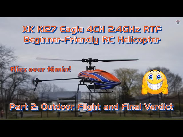 EAGLE K127 6軸4チャンネルヘリコプター XK K127 Eagle 4CH RTF Beginner-Friendly RC Helicopter - Part